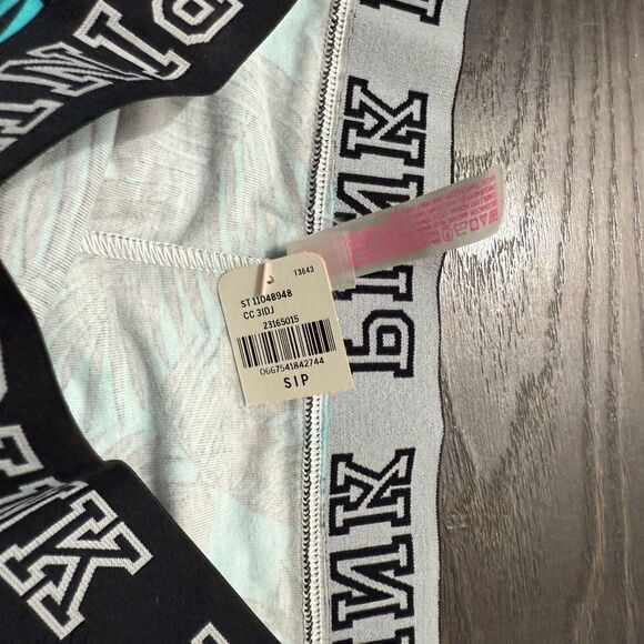 Victoria’s Secret Pink Women’s Small Blue Tropical Cheekster Panty New - Picture 3 of 4